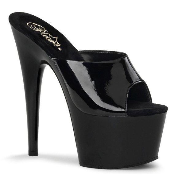 Pleaser Adore 701 Black Platform Heels - Picture 1 of 5